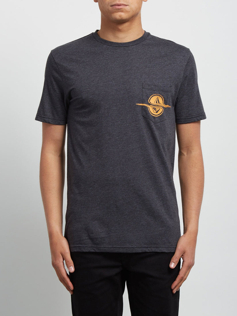 Rip Pocket Short Sleeve Tee - Heather Black