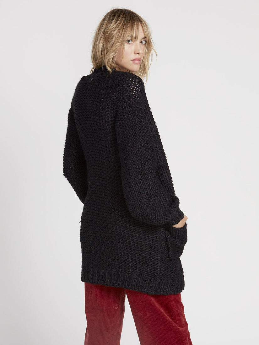 Knit List Cardigan - Black (B0731905_BLK) [B]