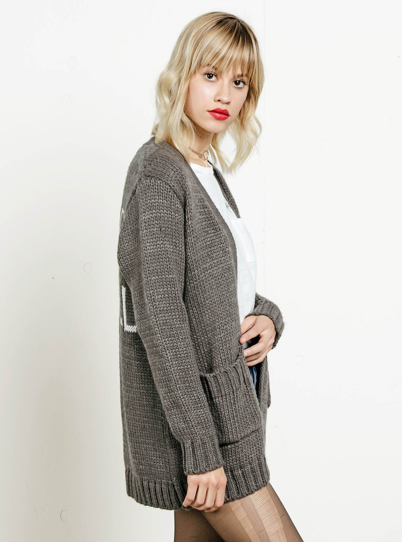 Seen Too Much Cardigan - Charcoal Grey