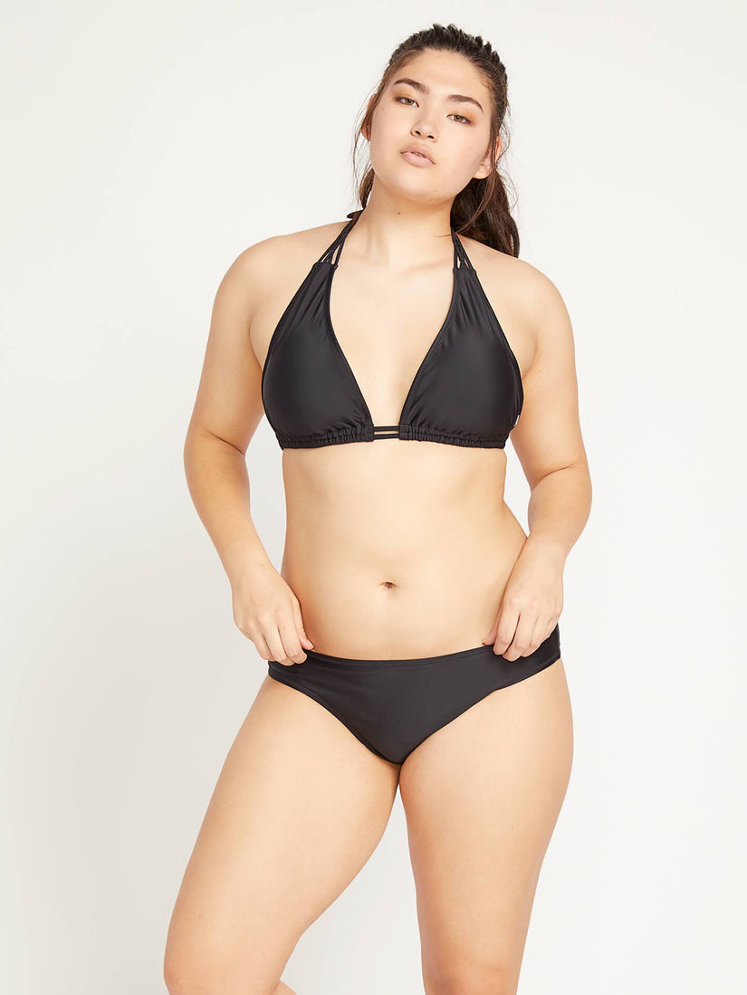 Simply Solid Halter Top - Black
